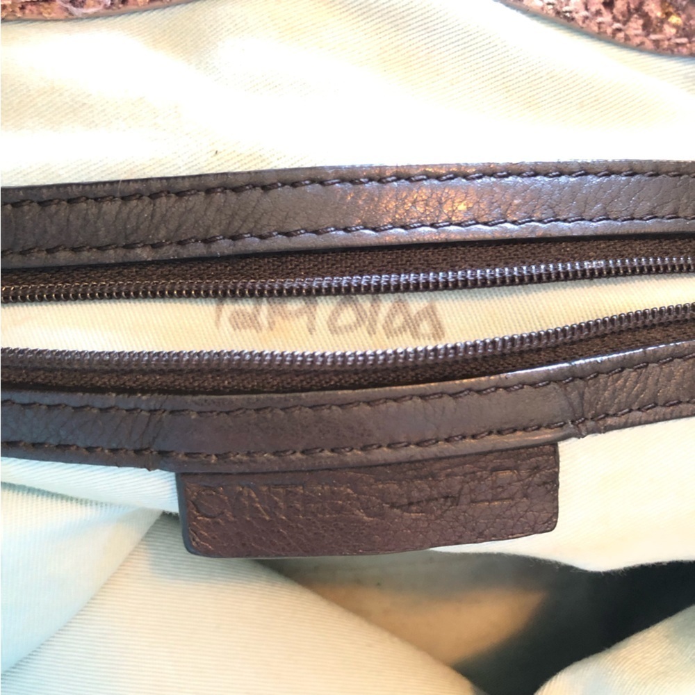 Cynthia Rowley Python Pattern Leather Tote OS - Picture 10 of 15